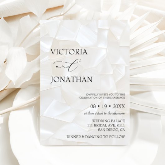 Minimale moderne zwart-wit bruiloft kaart