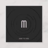 Minimale moderne zwart-wit fris vierkante visitekaartje (Voorkant)