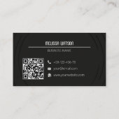 Minimale moderne zwart-wit fris visitekaartje (Achterkant)