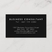 Minimale moderne zwart-wit professionele logo visitekaartje (Achterkant)