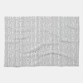 Minimale moderne zwart-wit squiggly lijnen theedoek (Horizontaal)