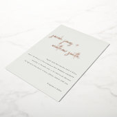 Minimale moderne zwarte, eenvoudige scriptweduwen folie uitnodiging (Gedraaid)