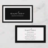 Minimale Moderne Zwarte en Witte Grens Visitekaartje (Voorkant / Achterkant)