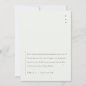 Minimale moderne zwarte en witte moderne bruiloft bedankkaart (Voorkant)