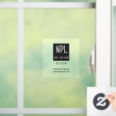 Minimale, Moderne Zwarte en Witte Onderneming of N Raamsticker (Huis)