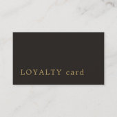 Minimale moderne zwarte Faux Gold Beauty Loyalty (Voorkant)