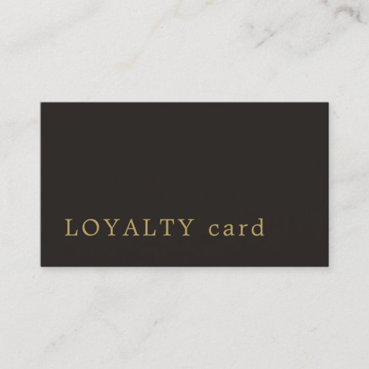 Minimale moderne zwarte Faux Gold Beauty Loyalty (Voorkant)