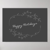 Minimale moderne zwarte feestdag — Typografie Poster (Voorkant)