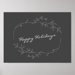 Minimale moderne zwarte feestdag — Typografie Poster