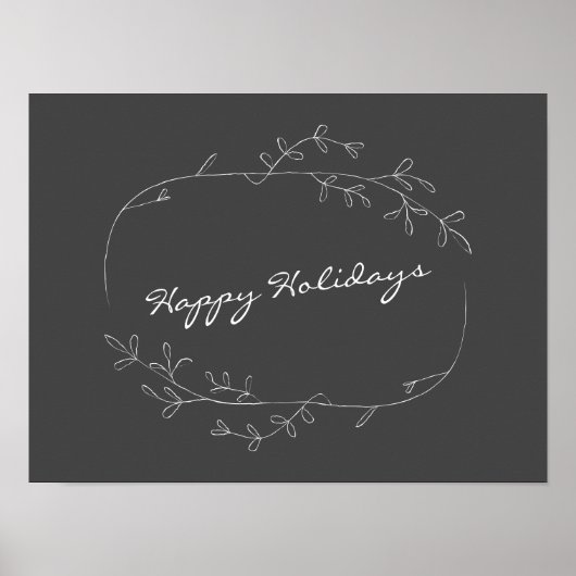 Minimale moderne zwarte feestdag — Typografie Poster (Voorkant)