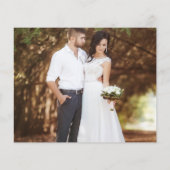 Minimale moderne zwarte foto Opslaan datum (Achterkant)