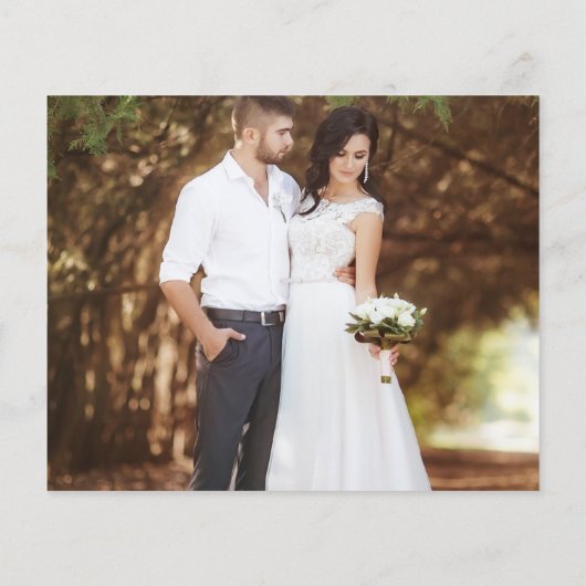 Minimale moderne zwarte foto Opslaan datum (Achterkant)