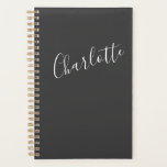 Minimale moderne zwarte kalligrafie planner<br><div class="desc">Minimale moderne kalligrafie - Aangepaste zwarte planner</div>