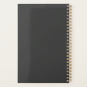 Minimale moderne zwarte kalligrafie planner (Achterkant)