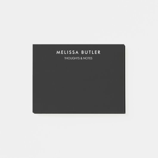 Minimale moderne zwarte Post-it notities Post-it® Notes (Voorkant)