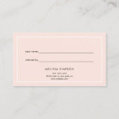 Minimale moderne zwarte roze verwijzing (Achterkant)