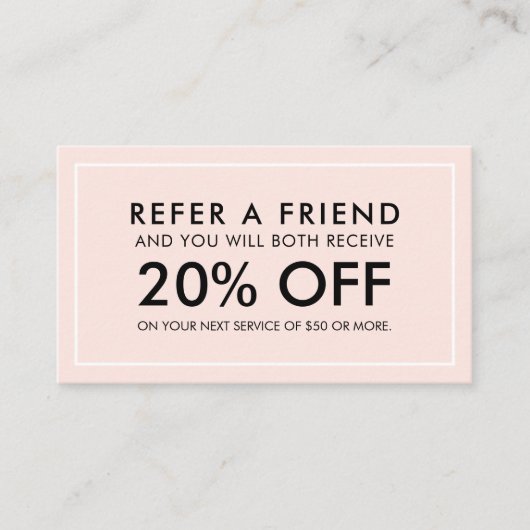 Minimale moderne zwarte roze verwijzing (Voorkant)