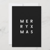 Minimale moderne zwarte Typografie Foto Merry Xmas Feestdagenkaart (Voorkant)