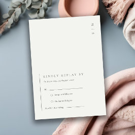 Minimale moderne zwarte Typografie Weddenschap RSV Informatiekaartje