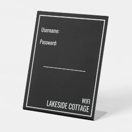 Minimale moderne zwarte-vaccinatiehal Wifi Reclamebord Met Voetstuk