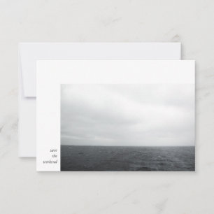 Minimale moderne zwarte-witbruiloft save the date