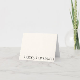 Minimale Moderne Zwarte Witte Hanukkah Blank Aange Feestdagen Kaart
