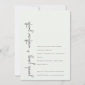 Minimale moderne zwarte witte-Script-paar Kaart (Voorkant)