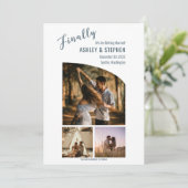 Minimale moderner, tot slot Tapered Top 3 van de F Save The Date (Staand voorkant)