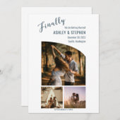 Minimale moderner, tot slot Tapered Top 3 van de F Save The Date (Voorkant / Achterkant)