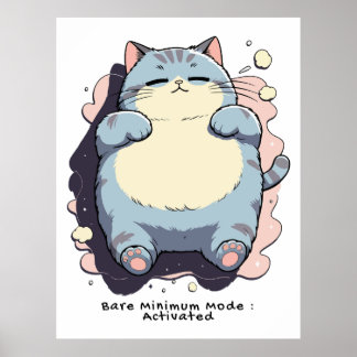 Minimale Modus Geactiveerd – Herkenbare Stemming Poster