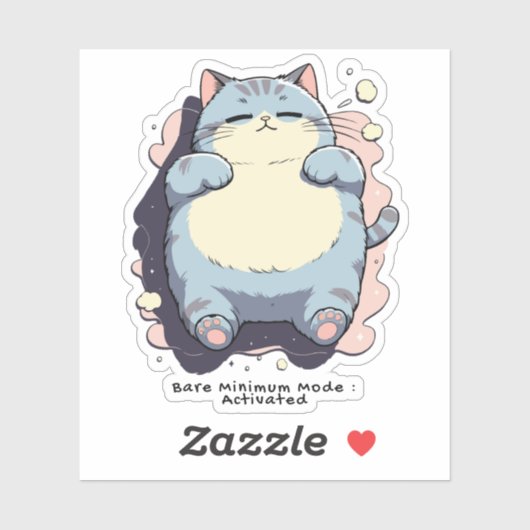 Minimale Modus Geactiveerd – Herkenbare Stemming Sticker (Vel)
