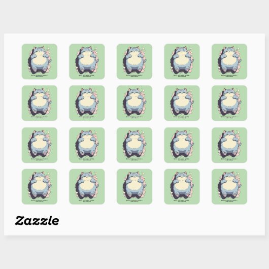 Minimale Modus Geactiveerd – Herkenbare Stemming Vierkante Sticker (Vel)