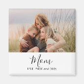 Minimale Moeder Opgerichte Foto Cadeau Magneet (Voorkant)