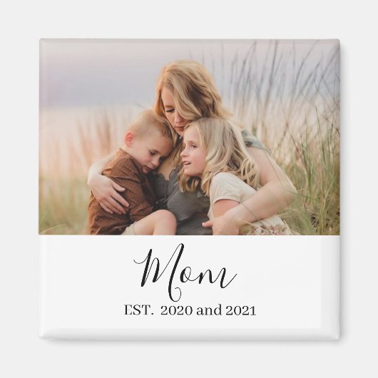 Minimale Moeder Opgerichte Foto Cadeau Magneet (Voorkant)