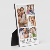Minimale Moederdag BEST MOM OOIT Photo Collage Fotoplaat (Zijkant)