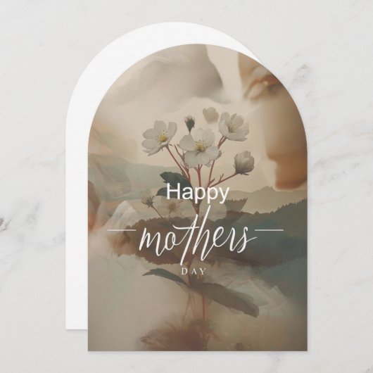 Minimale Moederdag Kaart (Voorkant / Achterkant)