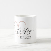 Minimale Mok met wifey Gold foil Coffee