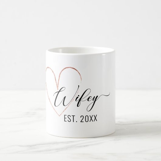Minimale Mok met wifey Gold foil Coffee (Center)