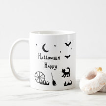Minimale Mok van Cute Happy Halloween-koffie