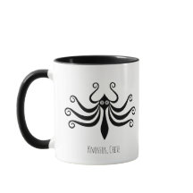 Minimale Mok van minoan Octopus in mariene stijl