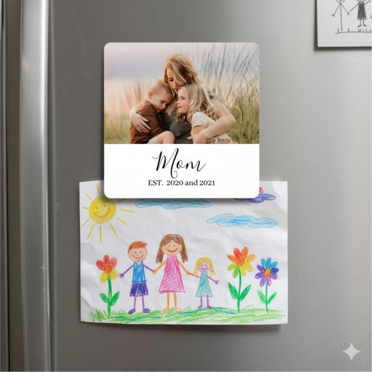Minimale Mom Ingesteld Fotocadeau Magneet