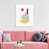 Minimale monochromatische knoflook-/voedingscanvas canvas afdruk (Insitu (Woonkamer))