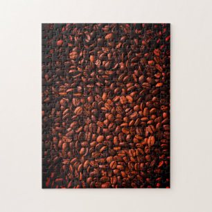 Minimale monochromatische koffiekorrel moeilijk legpuzzel