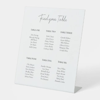 Minimale monochrome acryl 6 tafelplan bord reclamebord met voetstuk