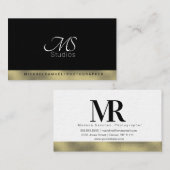 Minimale monochrome Gold Photography Designer Visitekaartje (Voorkant / Achterkant)