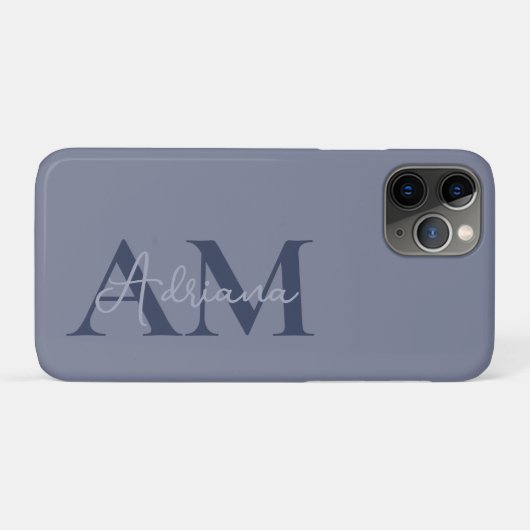 Minimale Monogram Aangepaste Naam stijlvol Case-Mate iPhone Case (Achterkant (horizontaal))