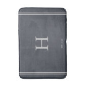 Minimale monogram Anchor Grey | Zilver Badmat (Voorkant Verticaal)