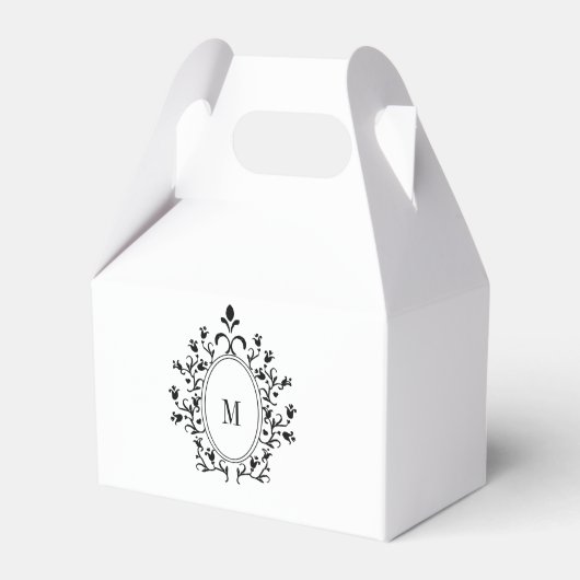 Minimale Monogram Bedankdoosjes (Voorkant Zijde)