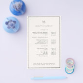 Minimale Monogram Beige Salon QR Code Prijslijst Flyer (Enkel)