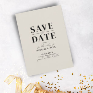 Minimale monogram Beige Taupe Website QR Code Save The Date